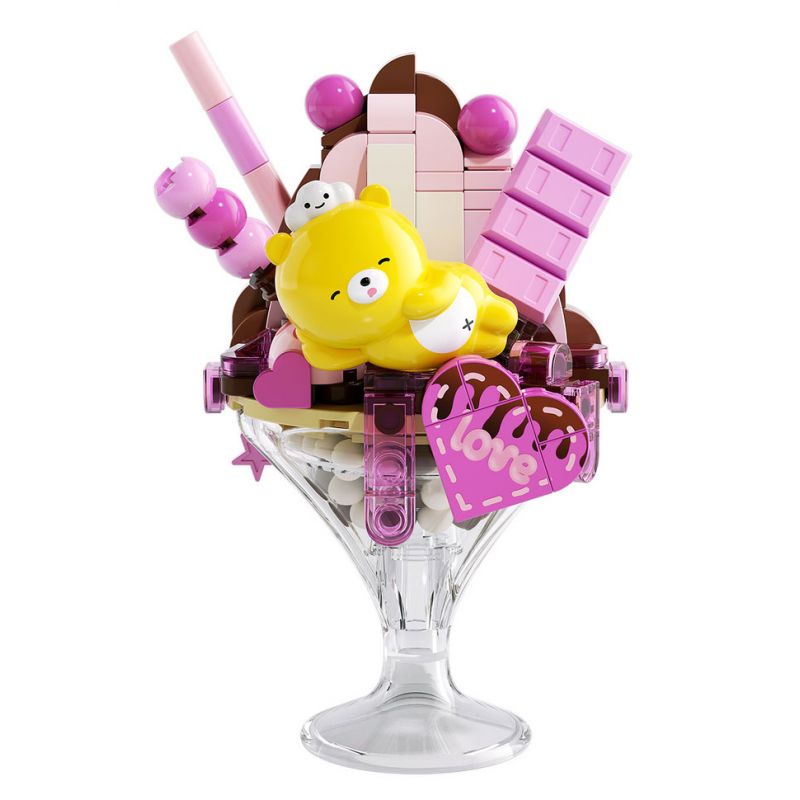 JAKI JK6208 6208 CỬA HÀNG KEM DAVID XIONG YUANQI CÚP SÔ CÔ LA bộ đồ chơi xếp lắp ráp ghép mô hình