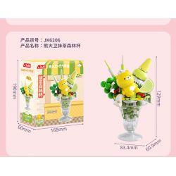 JAKI JK6208 6208 CỬA HÀNG KEM DAVID XIONG YUANQI CÚP SÔ CÔ LA bộ đồ chơi xếp lắp ráp ghép mô hình