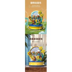 ZHEGAO 623006 HỘP NHẠC HƯỚNG DƯƠNG BẦU TRỜI ĐẦY SAO bộ đồ chơi xếp lắp ráp ghép mô hình STARRY SKY SUNFLOWER 737 khối