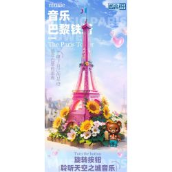 ZHEGAO 663010 THÁP EIFFEL ÂM NHẠC bộ đồ chơi xếp lắp ráp ghép mô hình MUSIC PARIS TOWER 720 khối