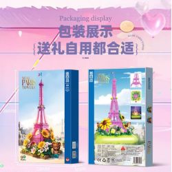 ZHEGAO 663010 THÁP EIFFEL ÂM NHẠC bộ đồ chơi xếp lắp ráp ghép mô hình MUSIC PARIS TOWER 720 khối