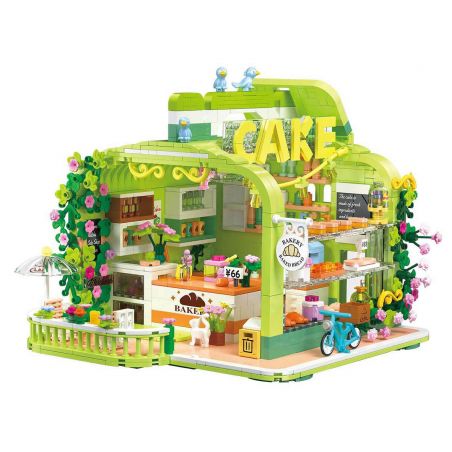 ZHEGAO 612009 CỬA HÀNG BÁNH CHUN YUN bộ đồ chơi xếp lắp ráp ghép mô hình 1131 khối