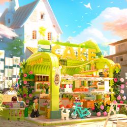 ZHEGAO 612009 CỬA HÀNG BÁNH CHUN YUN bộ đồ chơi xếp lắp ráp ghép mô hình 1131 khối