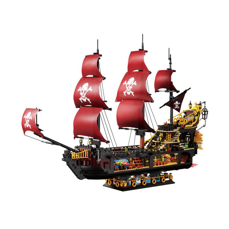 ZHEGAO 653001 CON TÀU CƯỚP BIỂN PHANTOM QUEEN bộ đồ chơi xếp lắp ráp ghép mô hình Pirates Of The Caribbean Cướp Biển Vùng Caribe 3399 khối
