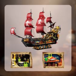 ZHEGAO 653001 CON TÀU CƯỚP BIỂN PHANTOM QUEEN bộ đồ chơi xếp lắp ráp ghép mô hình Pirates Of The Caribbean Cướp Biển Vùng Caribe 3399 khối