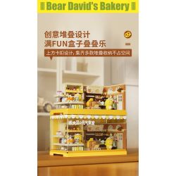 JAKI JK6218 6218 TIỆM BÁNH CỦA DAVID BEAR bộ đồ chơi xếp lắp ráp ghép mô hình BEAR DAVID'S BAKERY