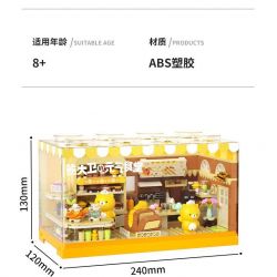 JAKI JK6218 6218 TIỆM BÁNH CỦA DAVID BEAR bộ đồ chơi xếp lắp ráp ghép mô hình BEAR DAVID'S BAKERY