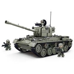 Kazi KY82059 82059 XE TĂNG HẠNG TRUNG PATTON M47 bộ đồ chơi xếp lắp ráp ghép mô hình Military Army M47 MEDIUM TANK Quân Sự Bộ Đội 1449 khối