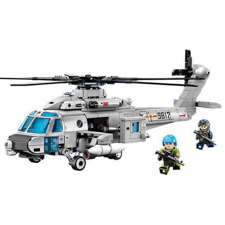 SEMBO 202249 MỘT QUỐC GIA HÙNG MẠNH TRỰC THĂNG Z-20J CỦA HẢI QUÂN bộ đồ chơi xếp lắp ráp ghép mô hình Movie & Game Phim Và Trò Chơi 550 khối