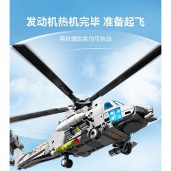 SEMBO 202249 MỘT QUỐC GIA HÙNG MẠNH TRỰC THĂNG Z-20J CỦA HẢI QUÂN bộ đồ chơi xếp lắp ráp ghép mô hình Movie & Game Phim Và Trò Chơi 550 khối