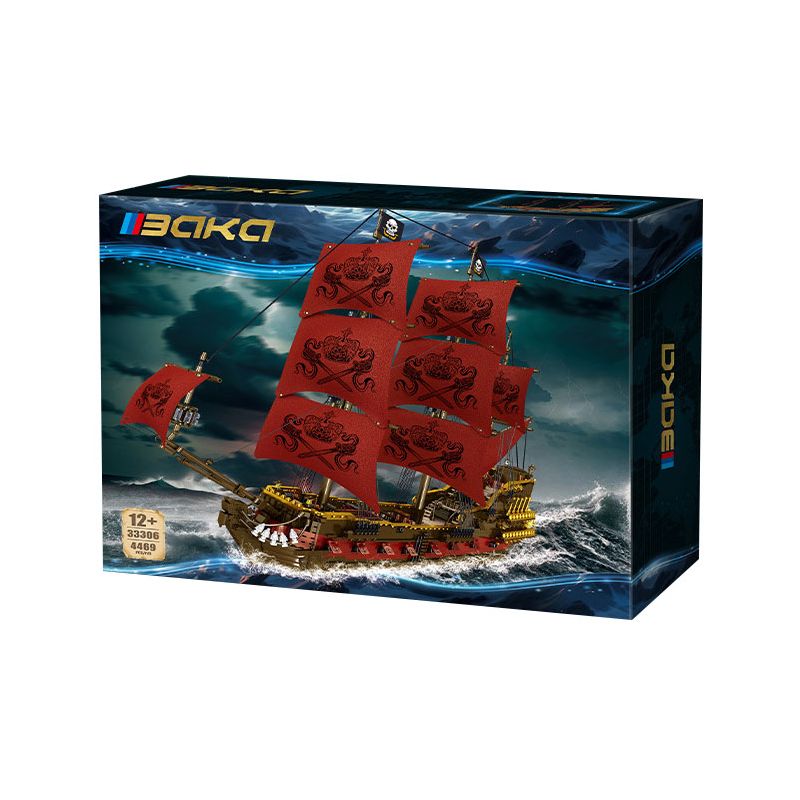 BAKA TECHNOLOGY 33306 SỰ TRẢ THÙ CỦA NỮ HOÀNG GIA bộ đồ chơi xếp lắp ráp ghép mô hình Pirates Of The Caribbean Cướp Biển Vùng Caribe 4469 khối