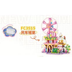 FORANGE FC3515 3515 LÂU ĐÀI CỐI XAY GIÓ bộ đồ chơi xếp lắp ráp ghép mô hình Girl DREAM HOUSE WINDMILL CASTLE Con Gái 699 khối