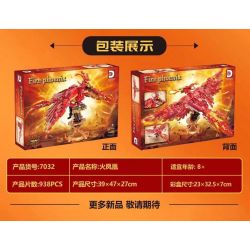 DK 7032 PHƯỢNG HOÀNG RỰC LỬA bộ đồ chơi xếp lắp ráp ghép mô hình Harry Potter FIRE PHOENIX Chú Bé Phù Thủy 938 khối