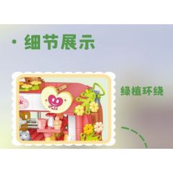 WEILE CREATION 6017 NHÀ TÁO bộ đồ chơi xếp lắp ráp ghép mô hình FAIRY TALE TOWN APPLE HOUSE 783 khối