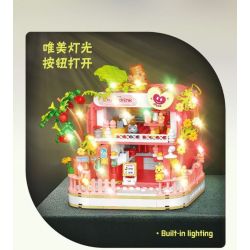 WEILE CREATION 6017 NHÀ TÁO bộ đồ chơi xếp lắp ráp ghép mô hình FAIRY TALE TOWN APPLE HOUSE 783 khối