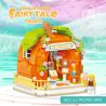 WEILE CREATION 6019 NHÀ MÀU CAM bộ đồ chơi xếp lắp ráp ghép mô hình FAIRY TALE TOWN ORANGE HOUSE 793 khối