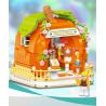 WEILE CREATION 6019 NHÀ MÀU CAM bộ đồ chơi xếp lắp ráp ghép mô hình FAIRY TALE TOWN ORANGE HOUSE 793 khối