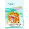 WEILE CREATION 6019 NHÀ MÀU CAM bộ đồ chơi xếp lắp ráp ghép mô hình FAIRY TALE TOWN ORANGE HOUSE 793 khối