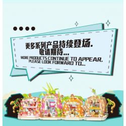 WEILE CREATION 6019 NHÀ MÀU CAM bộ đồ chơi xếp lắp ráp ghép mô hình FAIRY TALE TOWN ORANGE HOUSE 793 khối