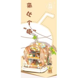 WEILE CREATION 6020 NHÀ DỪA bộ đồ chơi xếp lắp ráp ghép mô hình FAIRY TALE TOWN COCONUT HOUSE 783 khối