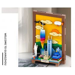 WANGE LIGAO DR.LUCK 4922 BƯU THIẾP THÀNH PHỐ QUẢNG CHÂU bộ đồ chơi xếp lắp ráp ghép mô hình Architecture Công Trình Kiến Trúc 596 khối