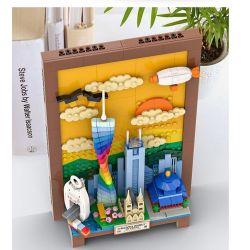 WANGE LIGAO DR.LUCK 4922 BƯU THIẾP THÀNH PHỐ QUẢNG CHÂU bộ đồ chơi xếp lắp ráp ghép mô hình Architecture Công Trình Kiến Trúc 596 khối