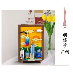 WANGE LIGAO DR.LUCK 4922 BƯU THIẾP THÀNH PHỐ QUẢNG CHÂU bộ đồ chơi xếp lắp ráp ghép mô hình Architecture Công Trình Kiến Trúc 596 khối