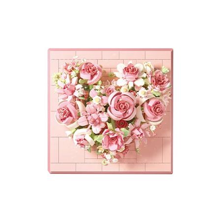 WEKKI 517210 517207 TRÁI TIM CỦA HOA VŨ bộ đồ chơi xếp lắp ráp ghép mô hình Art