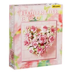 WEKKI 517210 517207 TRÁI TIM CỦA HOA VŨ bộ đồ chơi xếp lắp ráp ghép mô hình Art