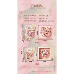 WEKKI 517210 517207 TRÁI TIM CỦA HOA VŨ bộ đồ chơi xếp lắp ráp ghép mô hình Art