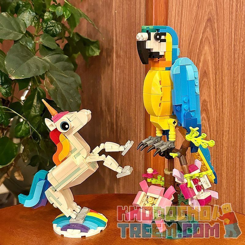 Xếp hình vẹt và kỳ lân