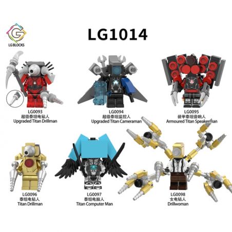 LG BLOCKS LG1014 1014 LG0093 0093 LG0094 0094 LG0095 0095 LG0096 0096 LG0097 0097 LG0098 0098 NGƯỜI VỆ SINH 6 LOẠI bộ đồ chơi xếp lắp ráp ghép mô hình Movie & Game SKIBIDI TOILET Phim Và Trò Chơi