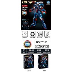 LY 76100 NGƯỜI YÊU NƯỚC SẮT THÉP bộ đồ chơi xếp lắp ráp ghép mô hình Super Heroes Siêu Nhân Anh Hùng 1865 khối