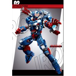 LY 76100 NGƯỜI YÊU NƯỚC SẮT THÉP bộ đồ chơi xếp lắp ráp ghép mô hình Super Heroes Siêu Nhân Anh Hùng 1865 khối