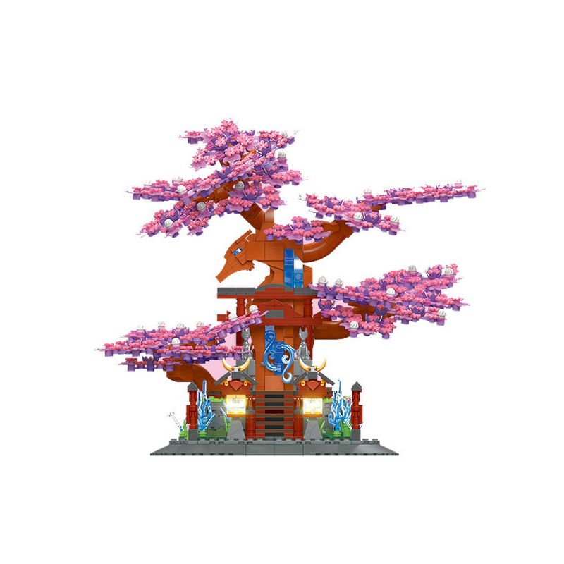 JIESTAR JJ9064 9064 CÂY ANH ĐÀO THIÊNG LIÊNG bộ đồ chơi xếp lắp ráp ghép mô hình 1370 khối