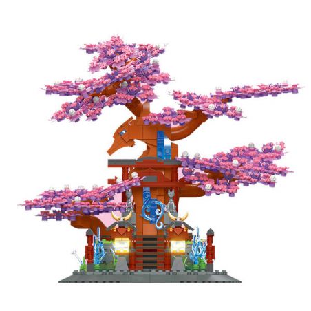 JIESTAR JJ9064 9064 CÂY ANH ĐÀO THIÊNG LIÊNG bộ đồ chơi xếp lắp ráp ghép mô hình 1370 khối