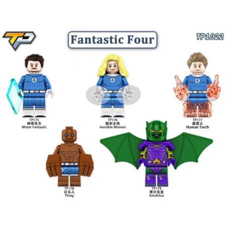 TP 1022 175 176 177 178 179 FANTASTIC FOUR MINIFIGURES 5 LOẠI bộ đồ chơi xếp lắp ráp ghép mô hình Super Heroes Siêu Nhân Anh Hùng