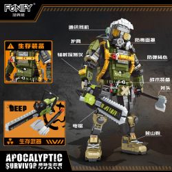 FUNIFY W9100 9100 NGƯỜI SỐNG SÓT CỦA JEDI HANS bộ đồ chơi xếp lắp ráp ghép mô hình Military Army APOCALYPTIC SURVIVOR HANS Quân Sự Bộ Đội