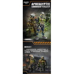 FUNIFY W9101 9101 NGƯỜI SỐNG SÓT CỦA JEDI HIỆP SĨ bộ đồ chơi xếp lắp ráp ghép mô hình Military Army APOCALYPTIC SURVIVOR NATE Quân Sự Bộ Đội