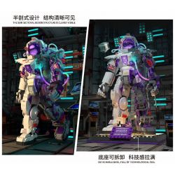 ZHEGAO GZ6285 6285 CHINH PHỤC CÁC VÌ SAO PHI HÀNH GIA MECHA HALF-CUT bộ đồ chơi xếp lắp ráp ghép mô hình HALF DISSECTED MECHA ASTRONAUT 1130 khối