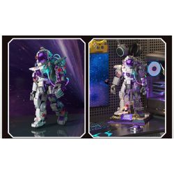 ZHEGAO GZ6285 6285 CHINH PHỤC CÁC VÌ SAO PHI HÀNH GIA MECHA HALF-CUT bộ đồ chơi xếp lắp ráp ghép mô hình HALF DISSECTED MECHA ASTRONAUT 1130 khối