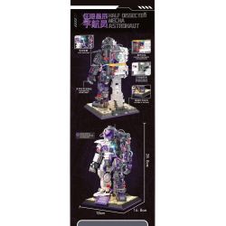 ZHEGAO GZ6285 6285 CHINH PHỤC CÁC VÌ SAO PHI HÀNH GIA MECHA HALF-CUT bộ đồ chơi xếp lắp ráp ghép mô hình HALF DISSECTED MECHA ASTRONAUT 1130 khối