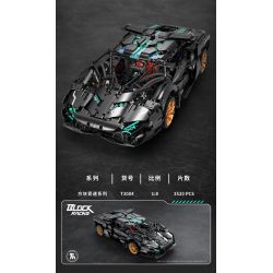 TAKUGI T3004 3004 KHÁI NIỆM LAMBO V8 1:8 bộ đồ chơi xếp lắp ráp ghép mô hình Technic Kỹ Thuật Công Nghệ Cao Mô Hình Phương Tiện 3520 khối
