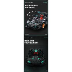 TAKUGI T3004 3004 KHÁI NIỆM LAMBO V8 1:8 bộ đồ chơi xếp lắp ráp ghép mô hình Technic Kỹ Thuật Công Nghệ Cao Mô Hình Phương Tiện 3520 khối