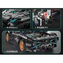 TAKUGI T3004 3004 KHÁI NIỆM LAMBO V8 1:8 bộ đồ chơi xếp lắp ráp ghép mô hình Technic Kỹ Thuật Công Nghệ Cao Mô Hình Phương Tiện 3520 khối