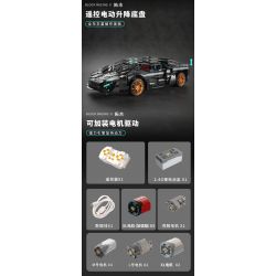 TAKUGI T3004 3004 KHÁI NIỆM LAMBO V8 1:8 bộ đồ chơi xếp lắp ráp ghép mô hình Technic Kỹ Thuật Công Nghệ Cao Mô Hình Phương Tiện 3520 khối