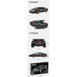 TAKUGI T3004 3004 KHÁI NIỆM LAMBO V8 1:8 bộ đồ chơi xếp lắp ráp ghép mô hình Technic Kỹ Thuật Công Nghệ Cao Mô Hình Phương Tiện 3520 khối