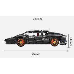 TAKUGI T3004 3004 KHÁI NIỆM LAMBO V8 1:8 bộ đồ chơi xếp lắp ráp ghép mô hình Technic Kỹ Thuật Công Nghệ Cao Mô Hình Phương Tiện 3520 khối