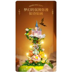 ZHEGAO 643001 GẤU VỪA CHỚM NỞ LÂU ĐÀI TRÊN MÂY bộ đồ chơi xếp lắp ráp ghép mô hình CLOUD CASTLE 995 khối