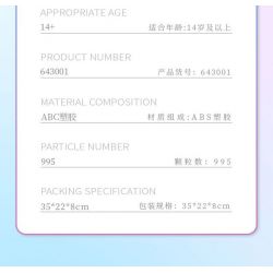 ZHEGAO 643001 GẤU VỪA CHỚM NỞ LÂU ĐÀI TRÊN MÂY bộ đồ chơi xếp lắp ráp ghép mô hình CLOUD CASTLE 995 khối